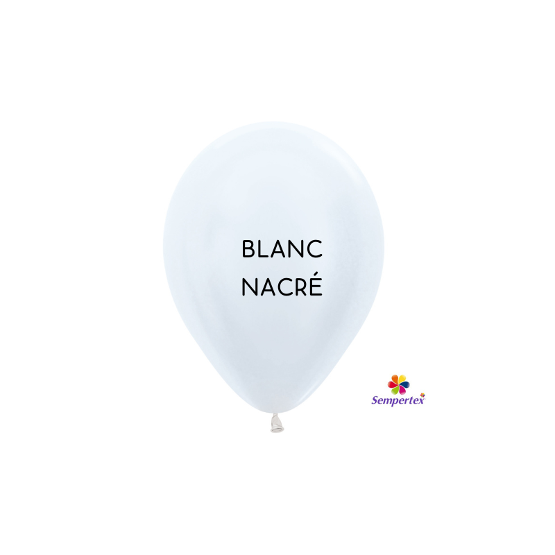 mini ballons x 50 blanc nacré