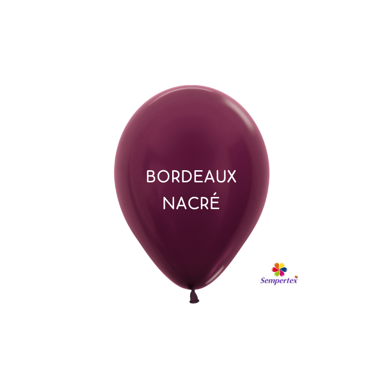 mini ballons x 50 bordeaux nacré