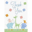 8 Cartes de Remerciements Animaux du Zoo + Enveloppe