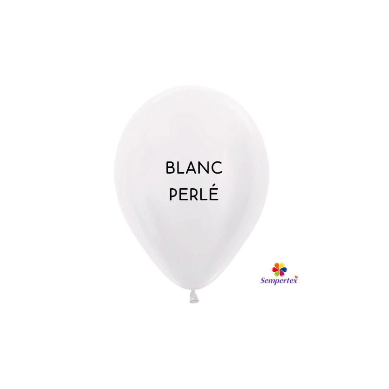 25 ballons 45cm blanc perlé