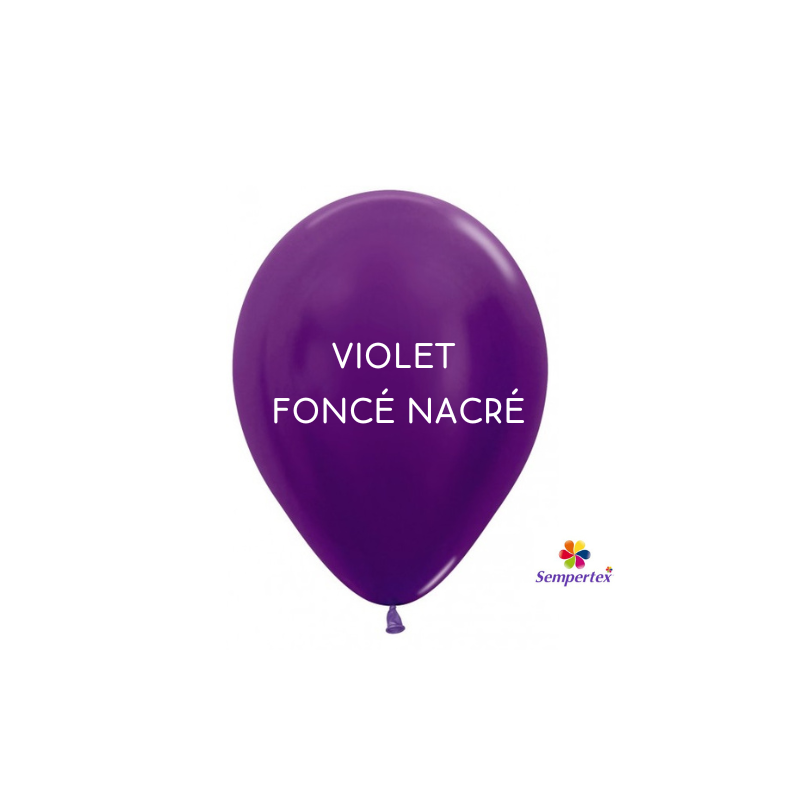 mini ballons x 50 violet foncé nacré