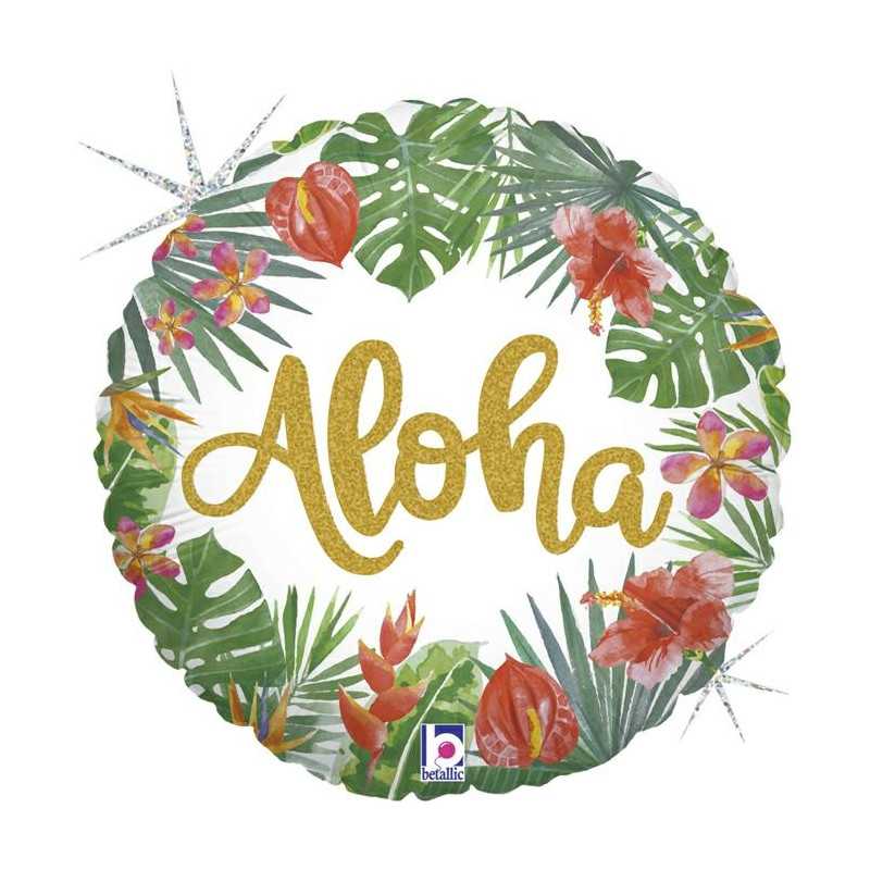 Ballon Rond Aloha Décoratoin Fête Thème Tropical