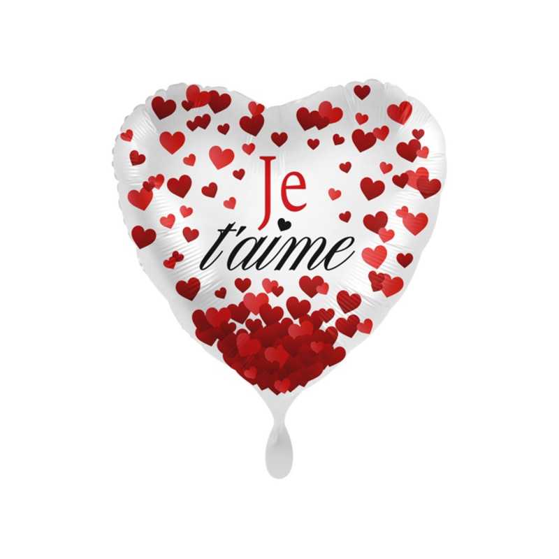 Ballon Coeur Je t'aime en français