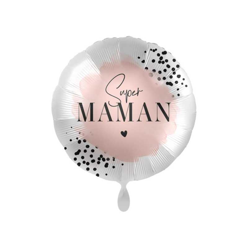 Ballon Rond Super Maman en français