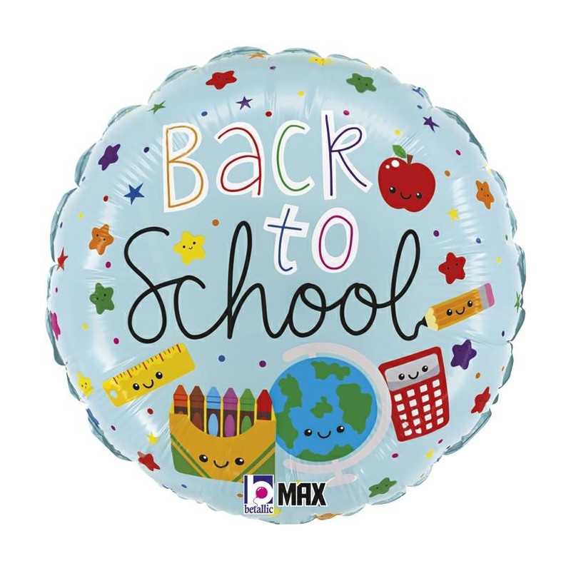 Ballon Rond Back to School XL école