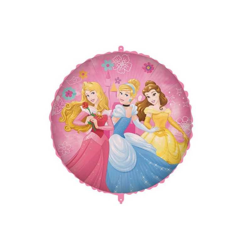 Ballon Rond Princesses Disney rose