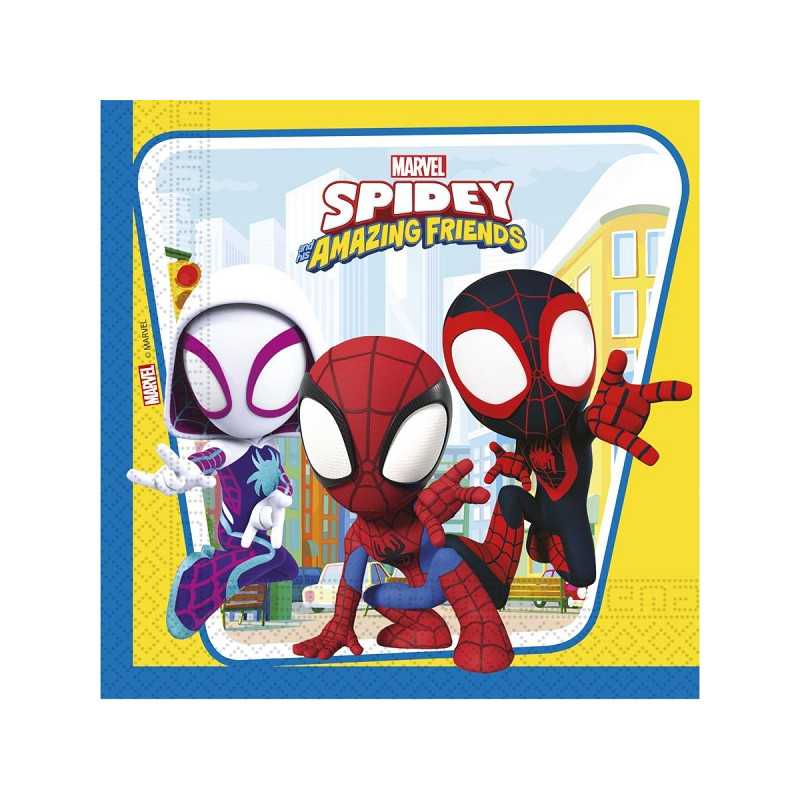 Serviettes en Papier Anniversaire Spidey Amazing Friends Marvel