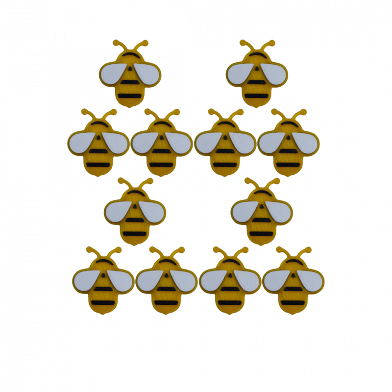12 Abeilles jaunes décoratives Impression 3D