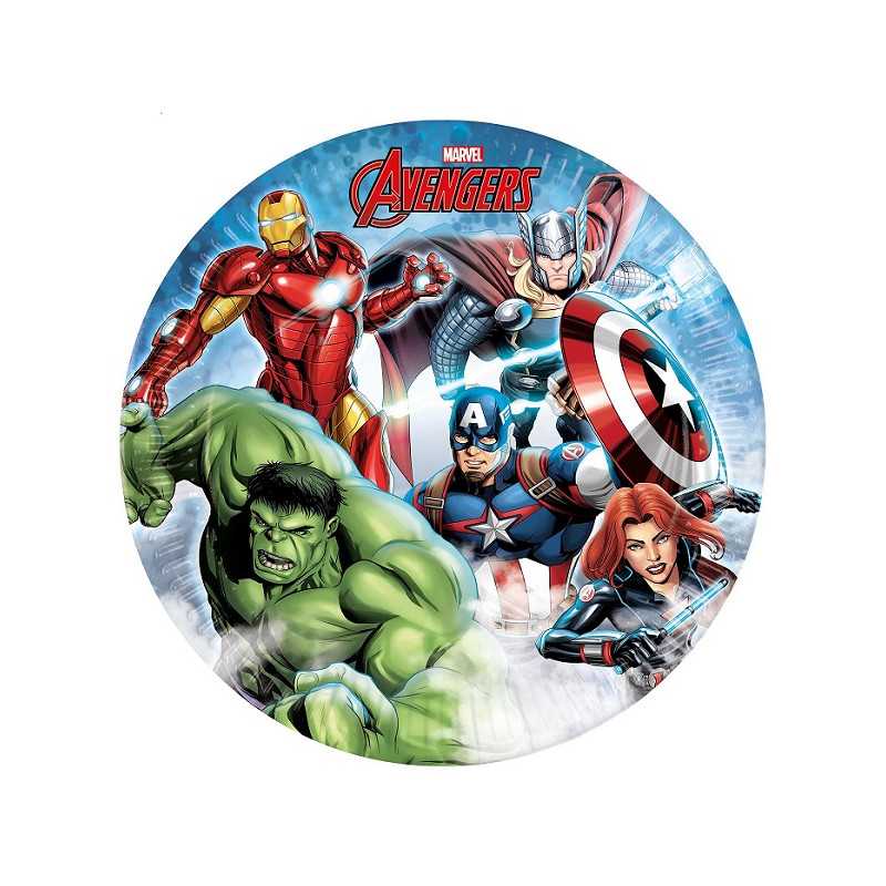 Grandes Assiettes Avengers Décoration de Table Marvel