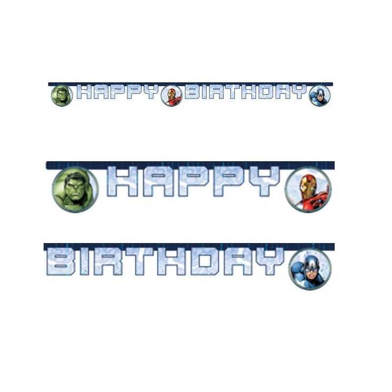 Banderole Anniversaire Avengers Décoration Marvel