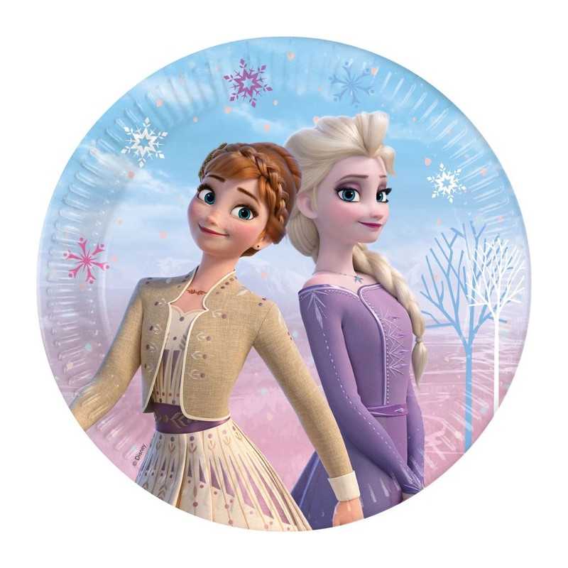 Grandes Assiettes en Papier Vaisselle Reine des Neiges Disney