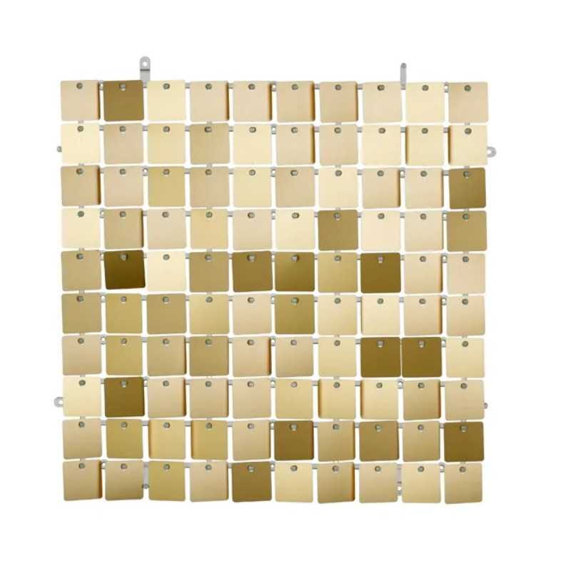 Panneaux Mur à Paillettes 30 X 30cm Sequin Doré Backdrop Photocall