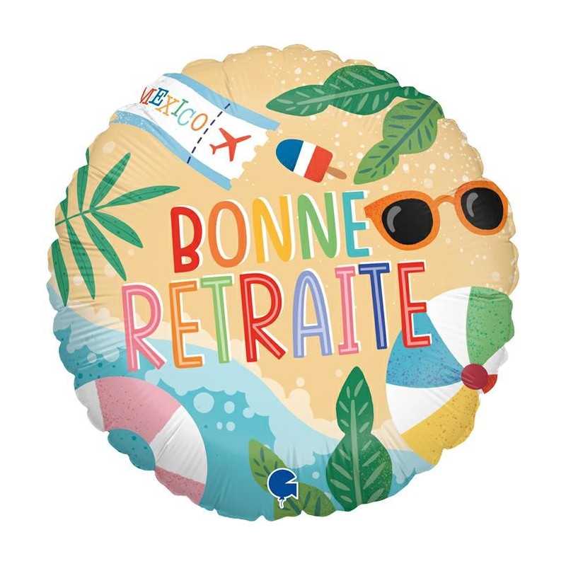 Ballon Alu Bonne Retraite en français - départ en retraite