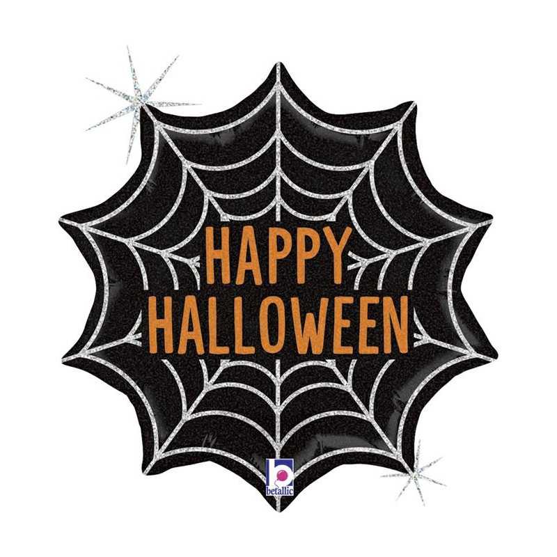 Ballon Happy Halloween Toile d'araignée