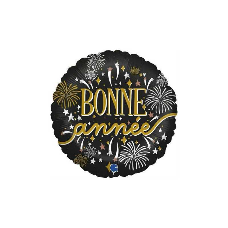 Ballon Rond "Bonne Année" en français Nouvel An