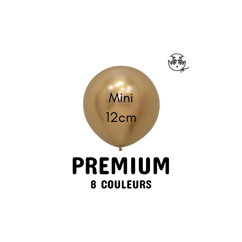Mini Ballon Chromé à l'unité - 12cm - 8 couleurs