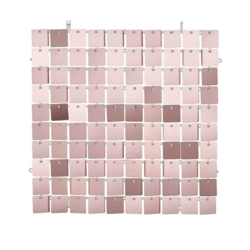 Panneaux Mur à Paillettes 30 X 30cm Sequin Rose Backdrop Photocall