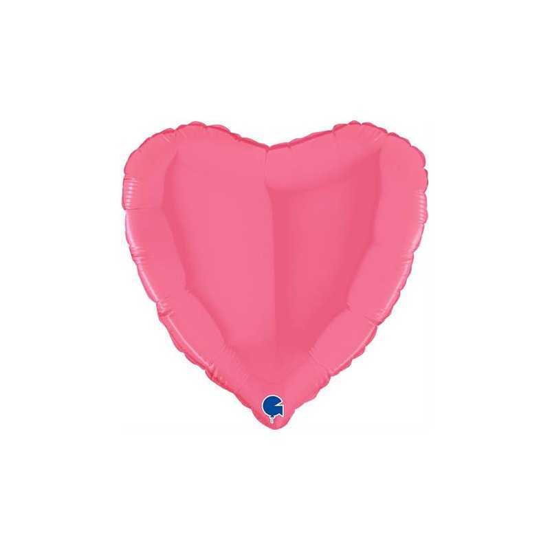 Ballon Alu Coeur Rose Mat