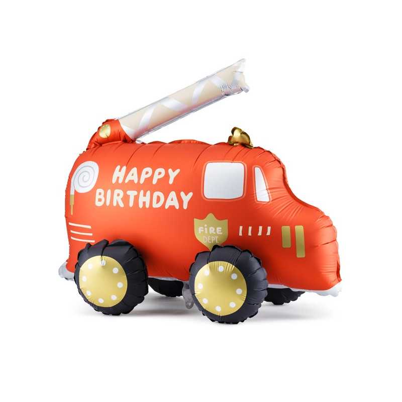 Ballon Anniversaire Camion Pompier – Aluminium Premium