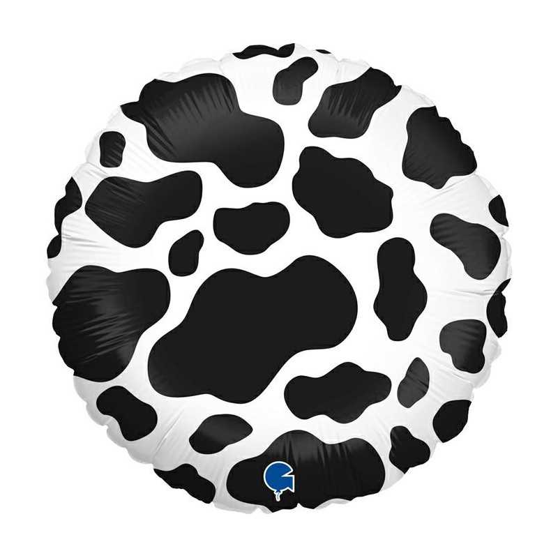 Ballon Alu Rond Motif Vache