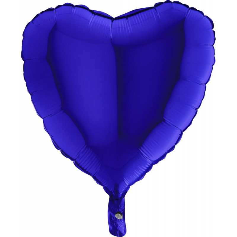 Ballon Alu Coeur Bleu Royal