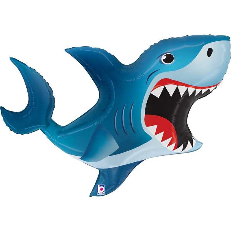 Ballon Alu Requin Bleu XXL