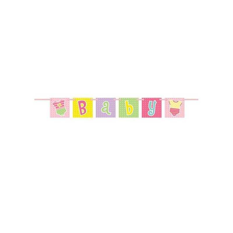 Banderole Baby Body Fille Déco Baby shower
