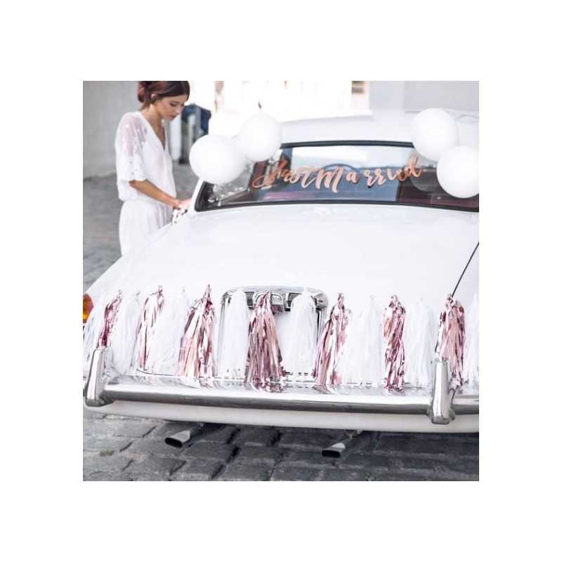 set decoration voiture just married