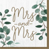 serviettes papier Mr & Mrs thème eucalyptus serviettes papier Mr & Mrs thème eucalyptus