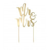 cake topper Mr & Mrs doré cake topper Mr & Mrs doré