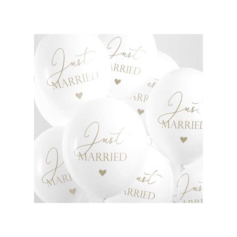 6 ballons just married