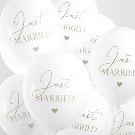 6 ballons just married