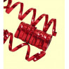 10 Serpentins Holographiques Métalisé Rouge