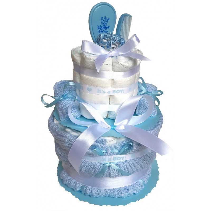 gateau de couches pour cadeau naissance garçon