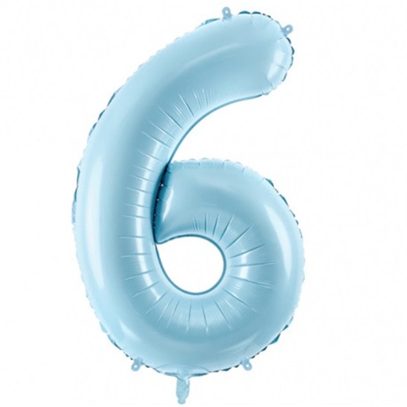 Ballon Chiffre 5 Cinq – Aluminium Bleu Pastel – 86 cm