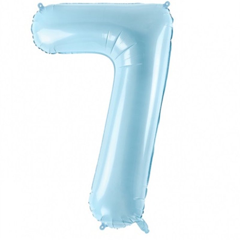 Ballon Chiffre 0 Zéro – Aluminium Bleu Pastel – 86 cm
