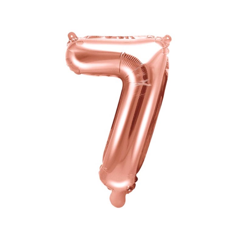 Ballon Chiffre 0 Zéro – Aluminium Rose Gold Brillant – 35 cm