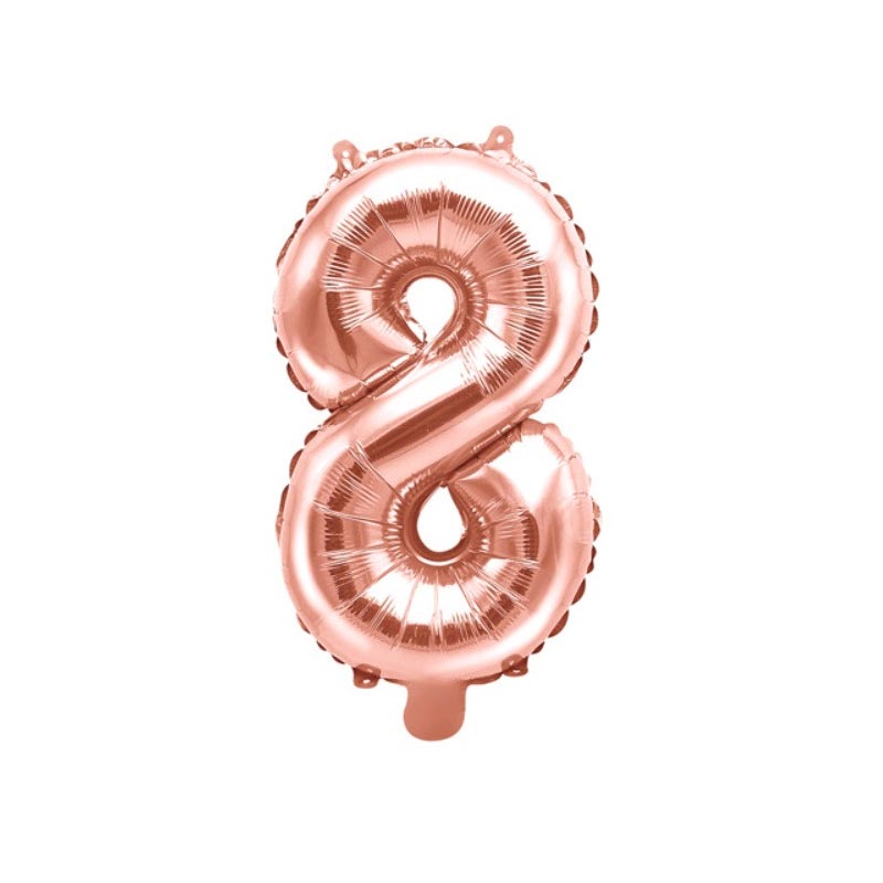 Ballon Chiffre 7 Sept – Aluminium Rose Gold Brillant – 35 cm