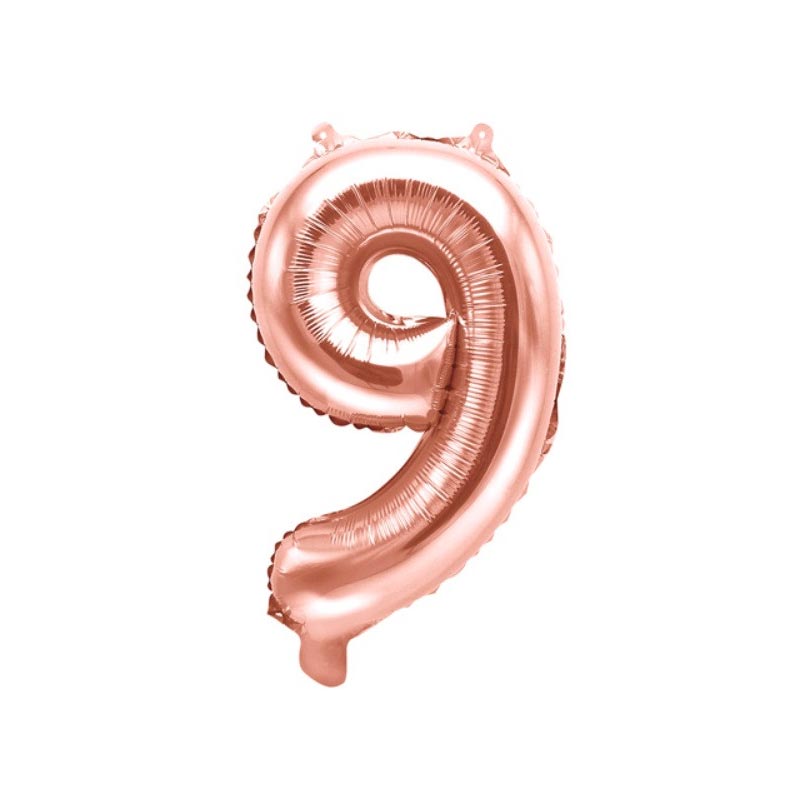 Ballon Chiffre 8 Huit – Aluminium Rose Gold Brillant – 35 cm