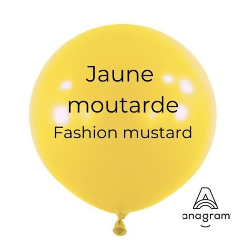 Mini Ballons latex 5" ROND - 13CM - Jaune moutarde Mustard