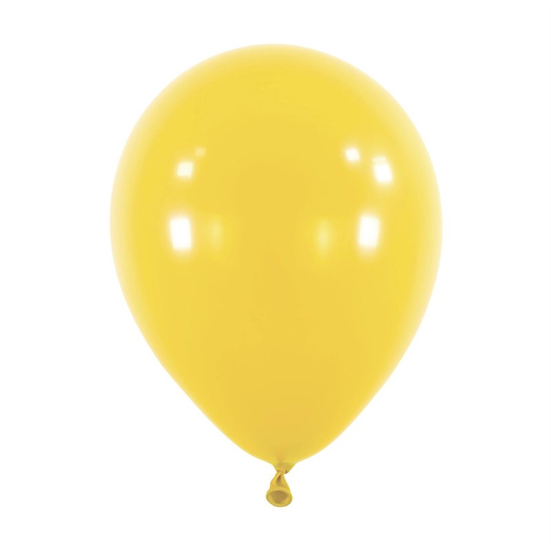 Mini Ballons latex 5" ROND - 13CM - Jaune moutarde Mustard