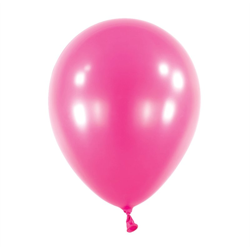 Mini Ballons latex 5" ROND - 13CM - Rose Framboise nacré Metallic Hot Pink