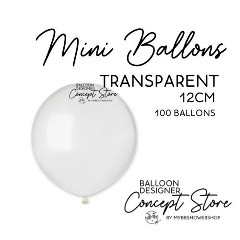 Mini Ballons Latex 5" – 12 cm Transparent