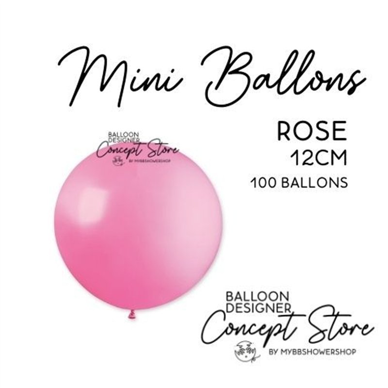 Mini Ballons Latex 5" – 12 cm Rose