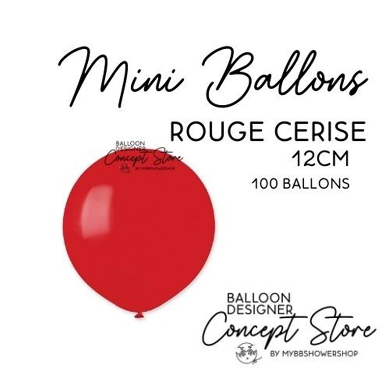 Mini Ballons Latex 5" – 12 cm Rouge Cerise