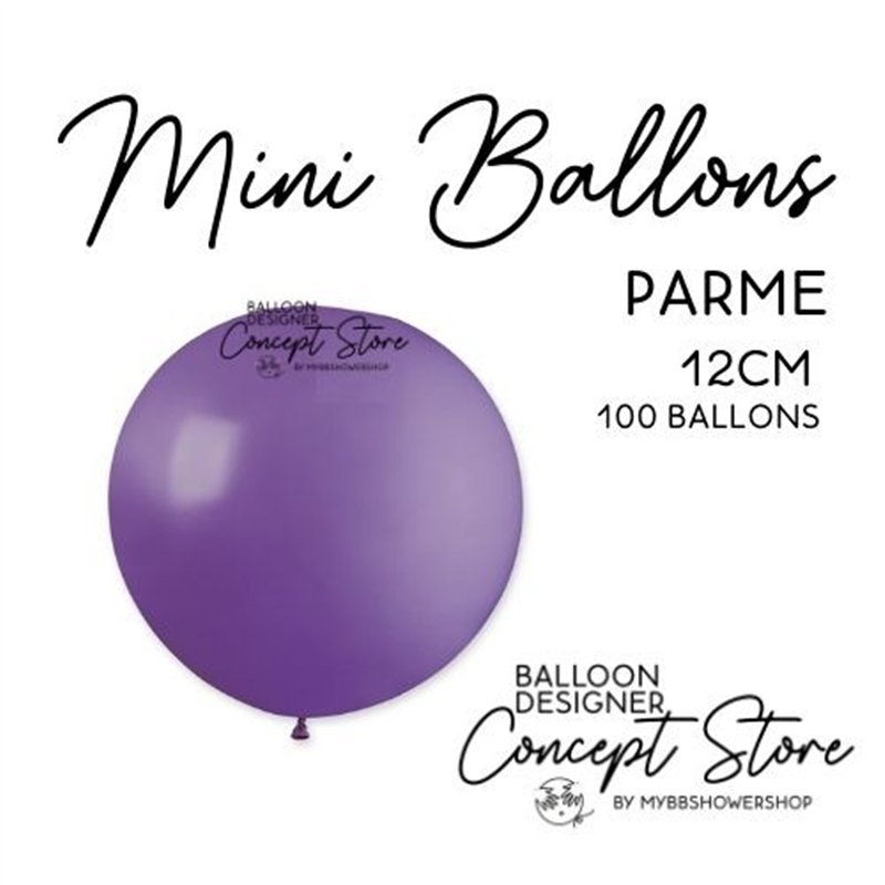 Mini Ballons Latex 5" – 12 cm Parme
