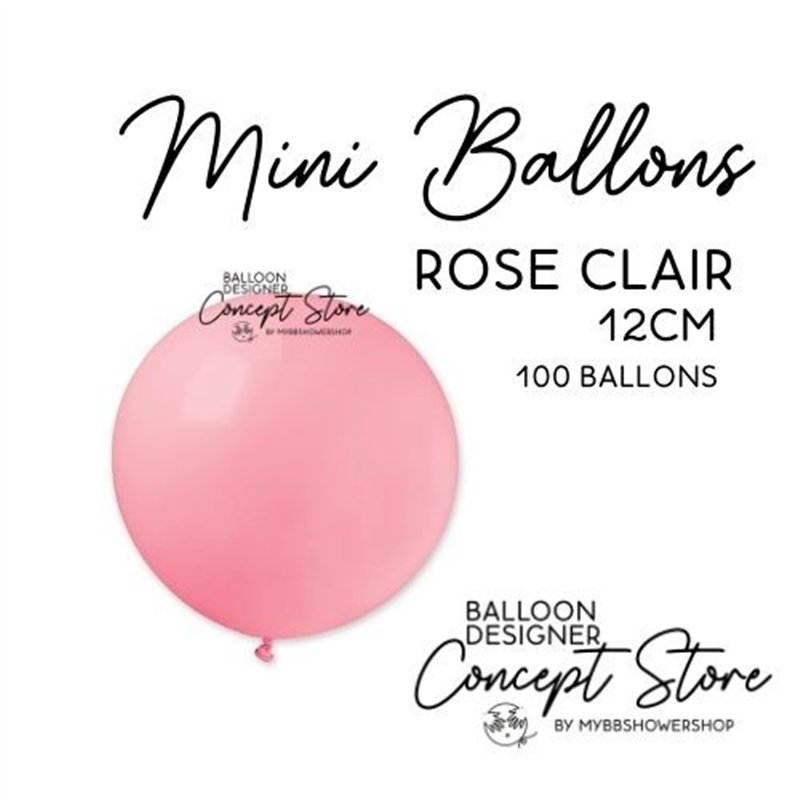 Mini Ballons Latex 5" – 12 cm Rose Clair