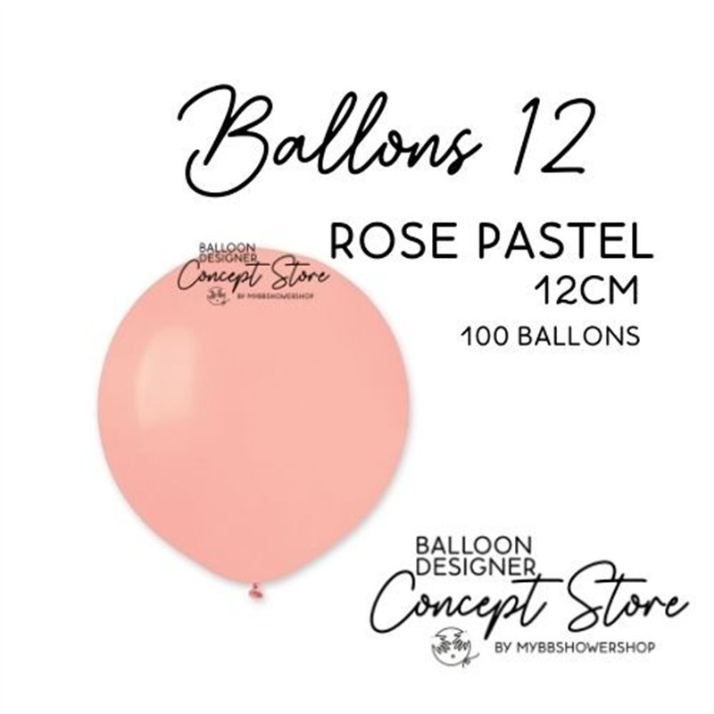 Mini Ballons Latex 5" – 12 cm Rose Pastel