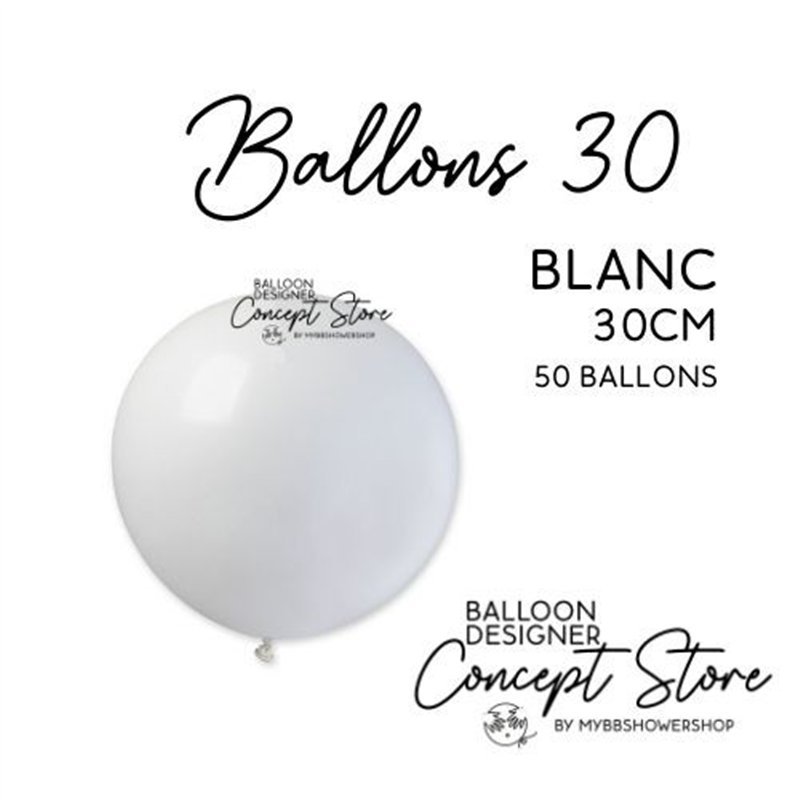 Ballons Latex 11" – 30 cm Blanc