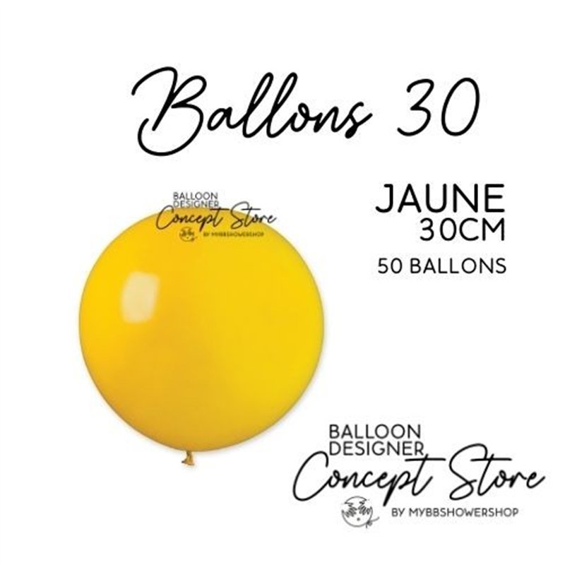 Ballons Latex 11" – 30 cm Jaune